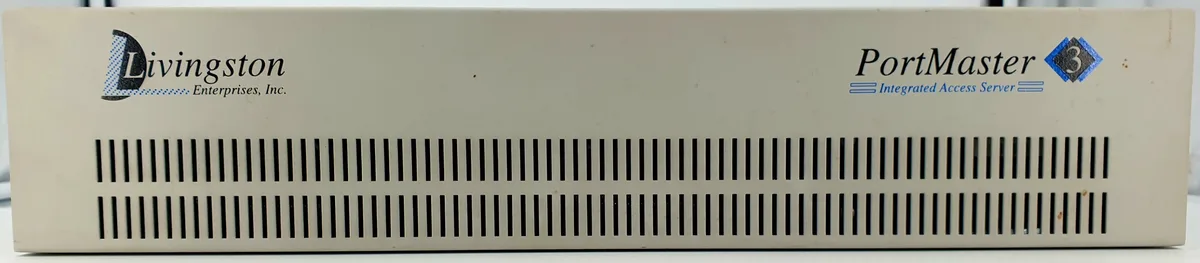 Livingston Enterprises PortMaster 3 Integrated Access Server — front panel with ventilation grille